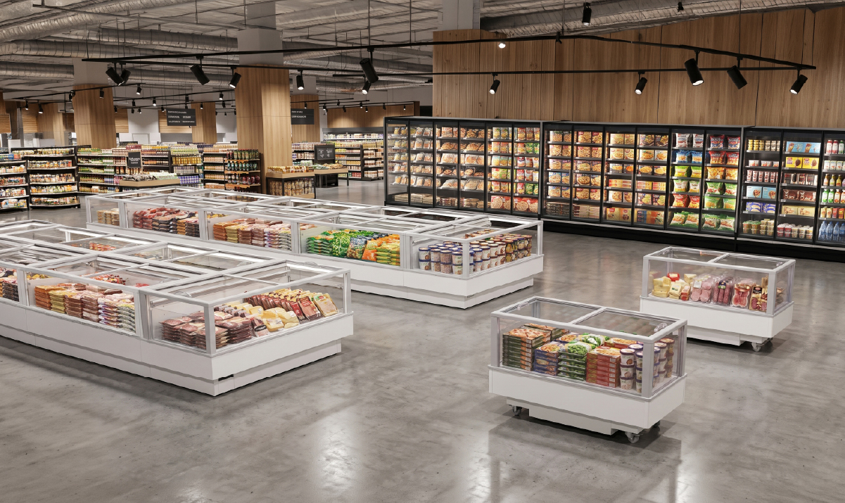 Islas FUTURO 2 instaladas en un supermercado
