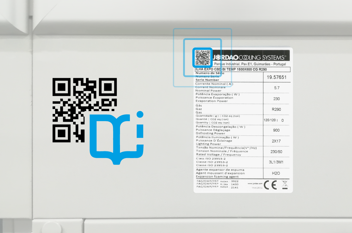 QUE CONTIENT LE CODE QR SUR L'ETIQUETTE DE CARACTERISTIQUES?